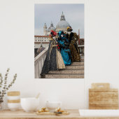Group On Bridge At Carnival, Venice Poster (Keuken)
