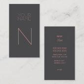 Group on Modern Gray Roze Visitekaartje (Voorkant / Achterkant)