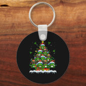 Group Santa Reindeer Elf Frogs Xmas Tree Colorful Sleutelhanger (Voorkant)