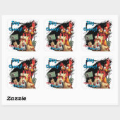 "Group Selfie Sticker" Chessy Chicken Selfies Vierkante Sticker (Vel)