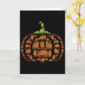 Group Sheeps Pumpkin Cute Shape Halloween Thanksgi Kaart (Gele Bloem)