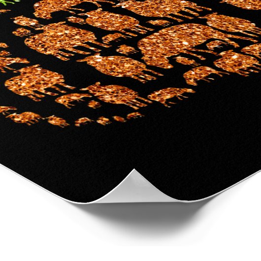 Group Sheeps Pumpkin Cute Shape Halloween Thanksgi Poster (Hoek)