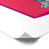 Grouper in Beweging - Magenta-getinte Achtergrond Poster (Hoek)
