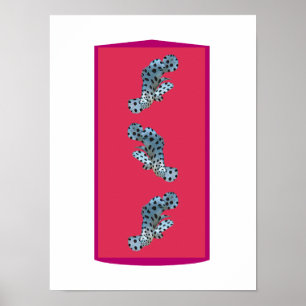 Grouper in Beweging - Magenta-getinte Achtergrond  Poster