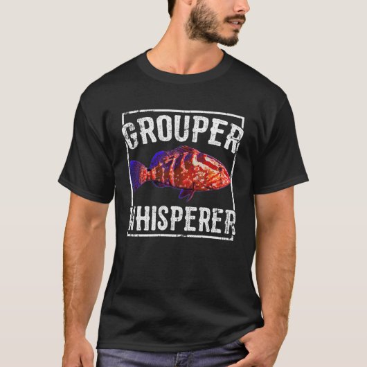 Grouper Whisperer Deep Sea Fishing T-shirt (Voorkant)