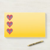 Groupervis - Rode Harten, verticaal gerangschikt | Post-it® Notes (Op bureau)