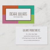 Groupon Color Block CEO Company Visitekaartjes (Voorkant / Achterkant)