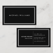 Groupon Elegant Classic Black Visitekaartje (Voorkant / Achterkant)