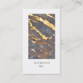 Groupon Elegant Marmer Faux Goud Wit Rand Visitekaartje (Voorkant)