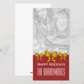 GROUPON Gold Bows Merry Christmas V9 Feestdagenkaart (Voorkant / Achterkant)