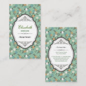 Groupon - Massage Therapist Elegant  Floral Visitekaartje (Voorkant / Achterkant)