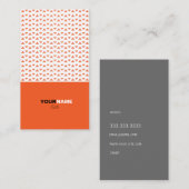 Groupon Modern Elegant Oranje Pattern Visitekaartje (Voorkant / Achterkant)