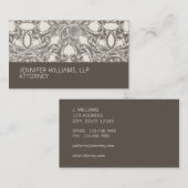 Groupon Taupe Damask Visitekaartje (Voorkant / Achterkant)