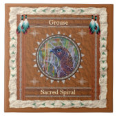 Grouse - Sacred Spiral Ceramic Tile Tegeltje (Voorkant)