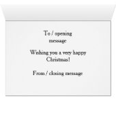 Grouse, Santa hat & Beer Christmas greetings card (Binenzijde Horizontaal (Onderkant))