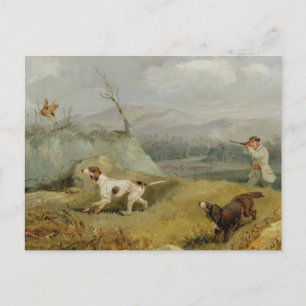 Grouse schietsport (olie op doek) briefkaart