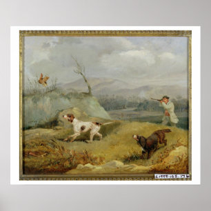 Grouse schietsport (olie op doek) poster