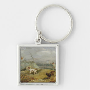 Grouse schietsport (olie op doek) sleutelhanger