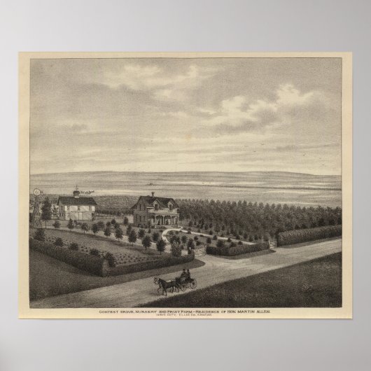 Grove Boerderij, Hays City, Kansas Poster (Voorkant)