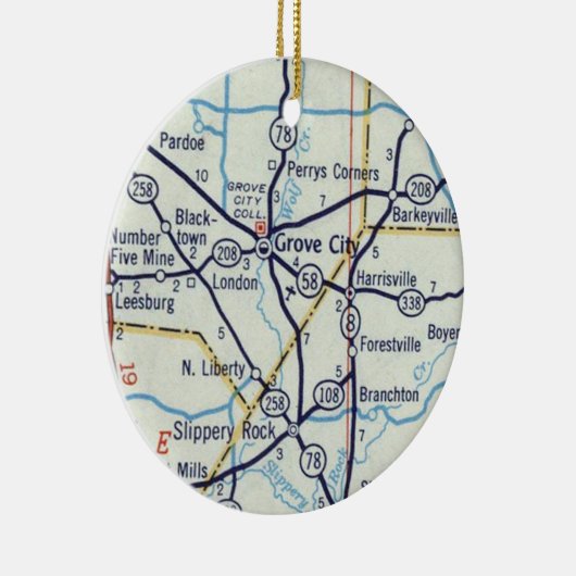 Grove City PA Keramisch Ornament (Rechts)