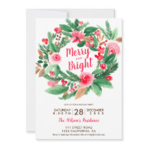 grove, heldere, met kerstmis rode, groene florale 