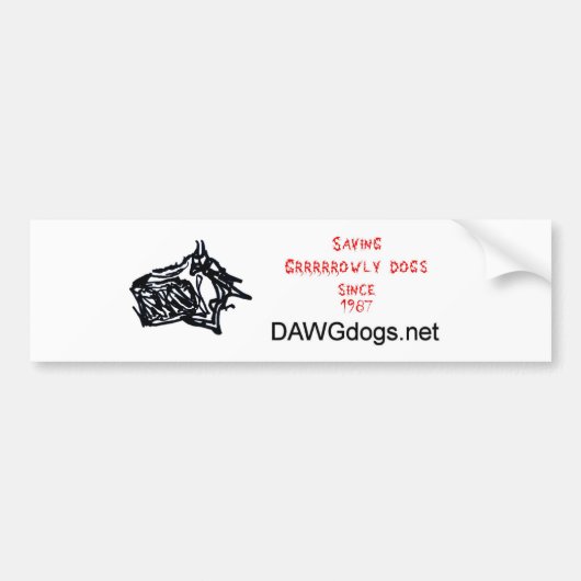 grove honden bumpersticker (Voorkant)
