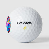 grove kleurrijke vrede en liefde golfballen (Logo)