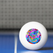 grove kleurrijke vrede en liefde pingpongbal (Net)