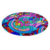 grove kleurrijke vrede en liefde snijplank (Hoek)