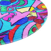 grove kleurrijke vrede en liefde snijplank (Hoek)