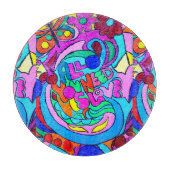 grove kleurrijke vrede en liefde snijplank (Voorkant)