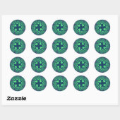 Grove Kruis Ronde Sticker (Vel)