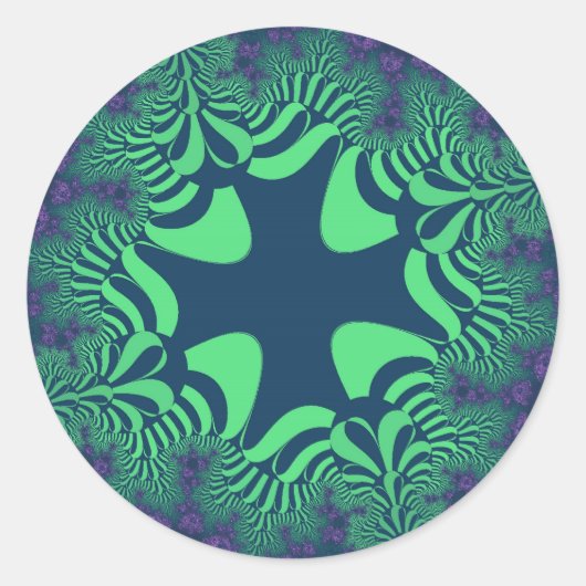 Grove Kruis Ronde Sticker (Voorkant)