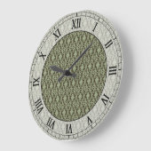 grove olijf en bruine demask roman numerus grote klok (Hoek)