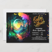 Grove Timberland in het Bossen Baby shower Kaart (Voorkant)