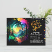 Grove Timberland in het Bossen Baby shower Kaart (Staand voorkant)