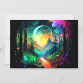 Grove Timberland in het Bossen Baby shower Kaart (Achterkant)