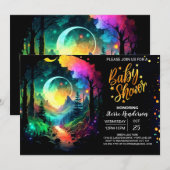 Grove Timberland in het Bossen Baby shower Kaart (Voorkant / Achterkant)