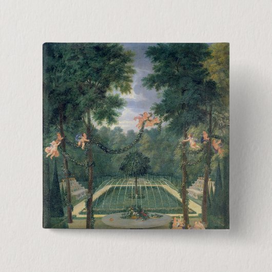 Groven van Versailles Vierkante Button 5,1 Cm (Voorkant)