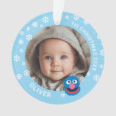 Grover Baby Eerste Kerstmis Aangepaste Foto Ontwer Ornament (voorkant)