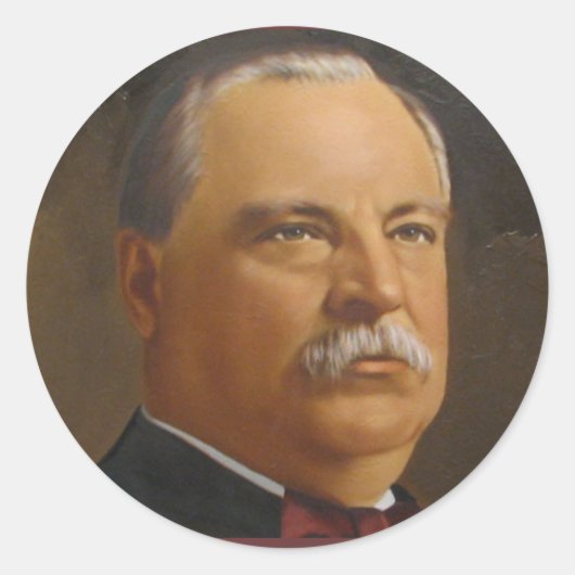 Grover Cleveland 22&24 Ronde Sticker (Voorkant)