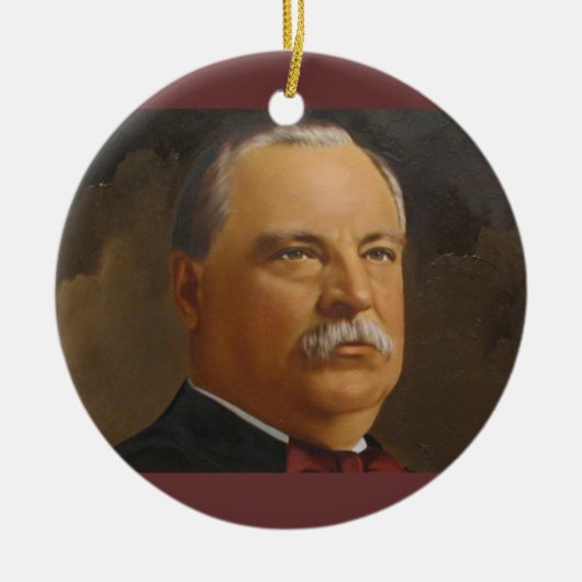 Grover Cleveland 22 en 24th President Keramisch Ornament (Voorkant)