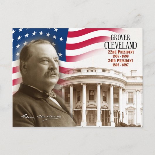 Grover Cleveland - 22ste & 24ste President van de Briefkaart (Voorkant)