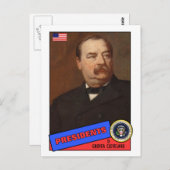 Grover Cleveland Baseball Card Briefkaart (Voorkant / Achterkant)