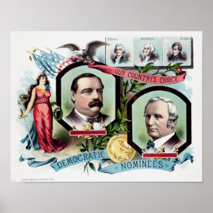 Grover Cleveland en Thomas Hendricks Election Pri Poster