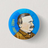 Grover Cleveland Meest Gemiddelde Pin Ronde Button 3,2 Cm (Voorkant)