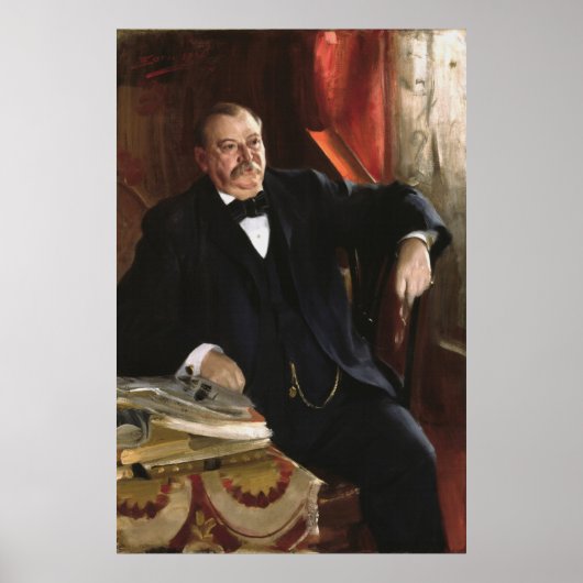 GROVER CLEVELAND Portret van Anders Leonard Zorn Poster (Voorkant)