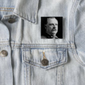 Grover Cleveland Vierkante Button 5,1 Cm (In situ)