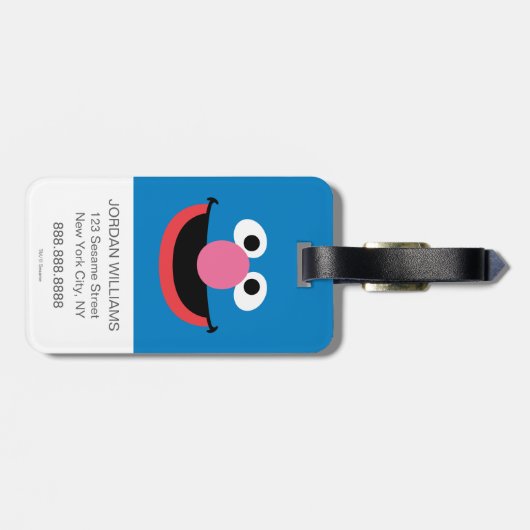 Grover Face Art Bagagelabel (Achterkant horizontaal)