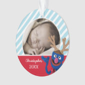 Grover Face Art | Jouw naam en foto toevoegen Ornament (voorkant)